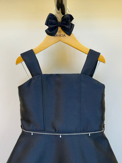 Vestido Infantil Zibeline com Cinto de Corrente - Petit Cherie