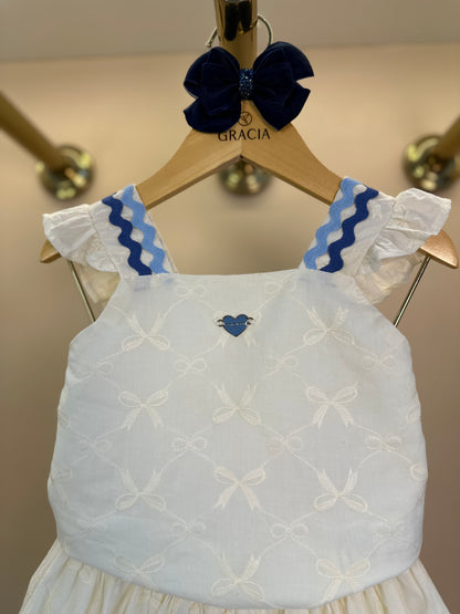 Conjunto Infantil Blusa e Saia Gelo Sianinha Azul - Momi