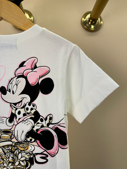 Conjunto Infantil T-Shirt Mickey e Minnie Lovely e Calça Legging Capri - Animê