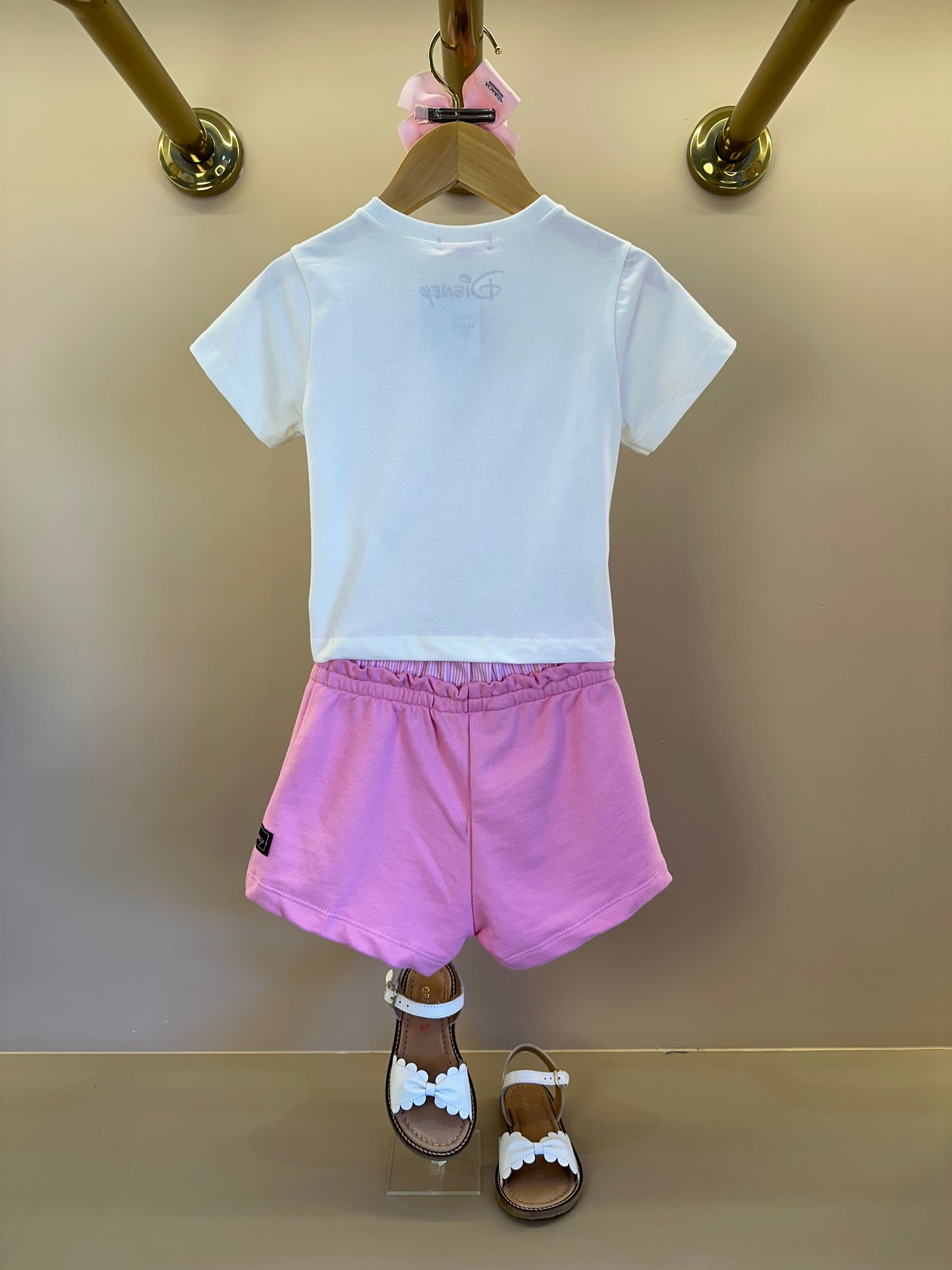 Conjunto Infantil Blusa Daisy Duck e Short Cós de Elástico - Momi