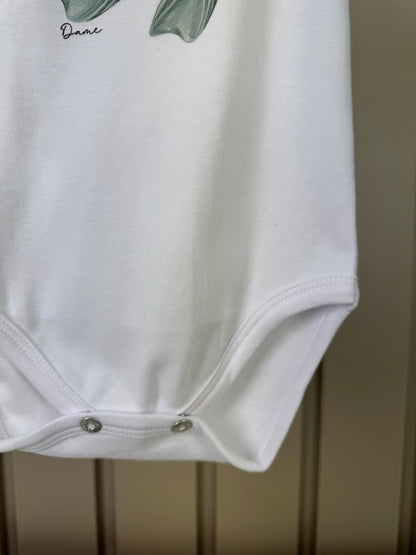 Body Bebê Algodão Egipcio Teddy Boia Branco - Dame
