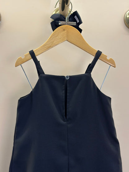 Vestido Infantil Alfaiataria Preto Lacinhos e Strass - Petit Cherie