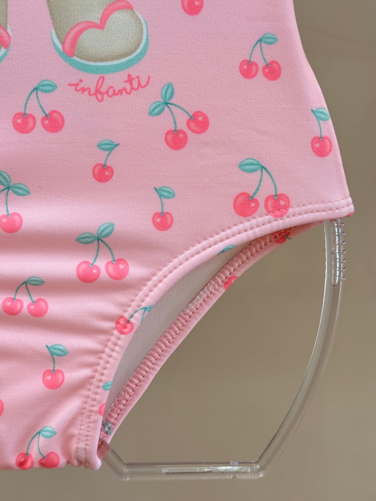 Maiô Infantil Rosa Est. Ursinha e Cereja - Infanti