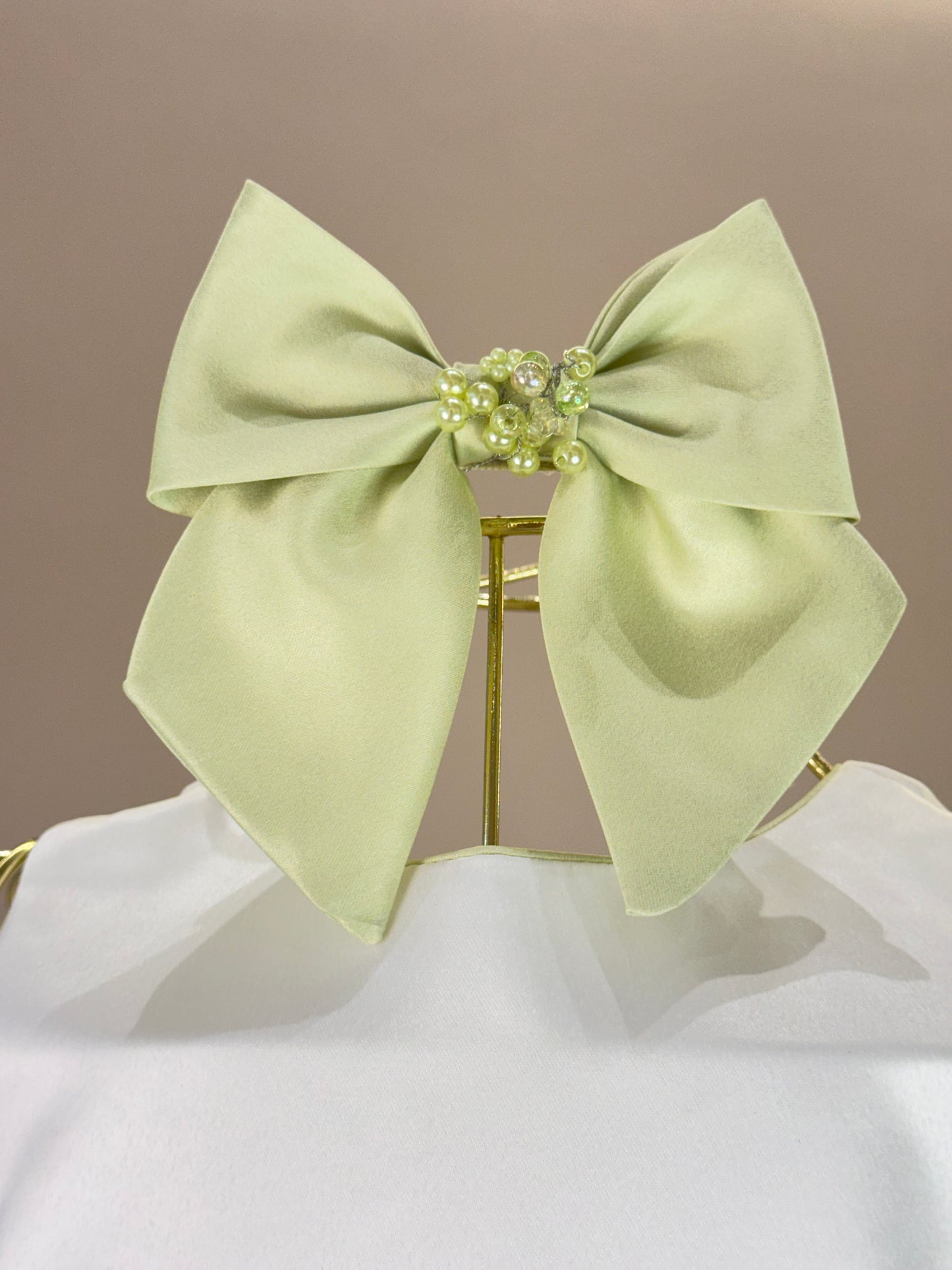 Laço Infantil Bouquet Flores Verde - Mio bebê