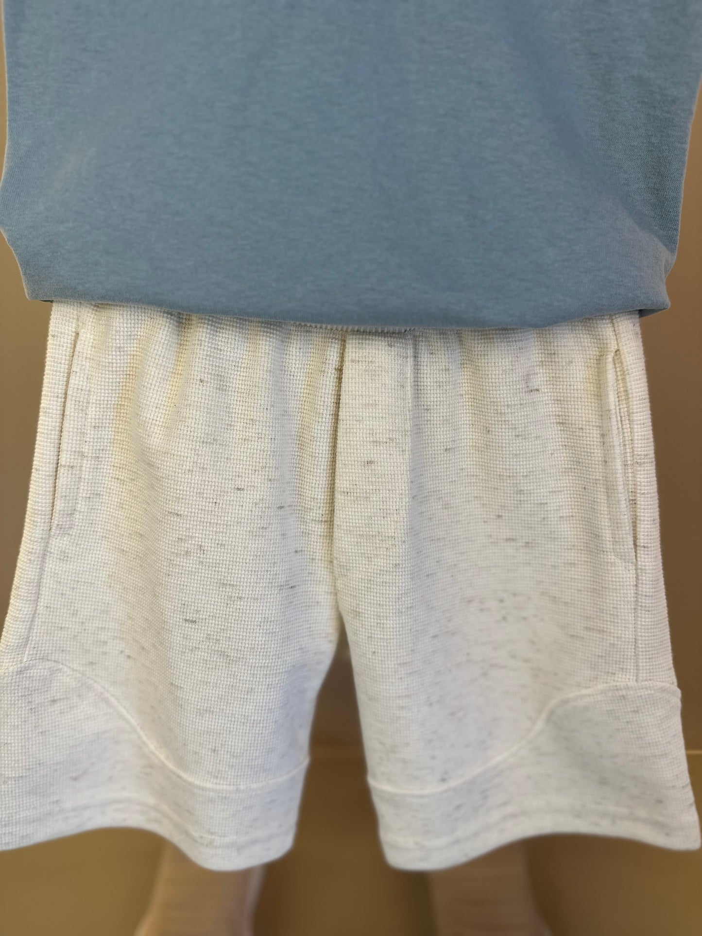 Conjunto Infantil Camiseta Algodão Teddy Conversível Malibu e Bermuda Moletom Algodão Linho - Dame