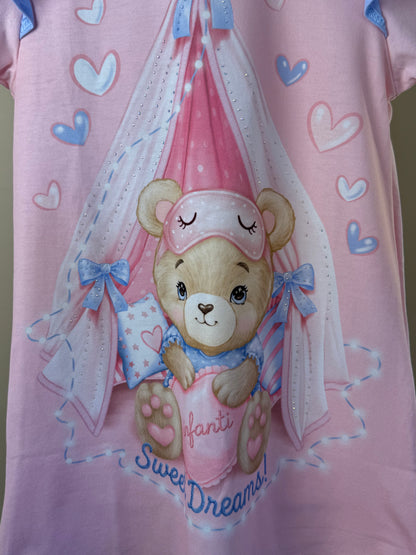 Camisola Infantil Pijama Ursinha - Infanti