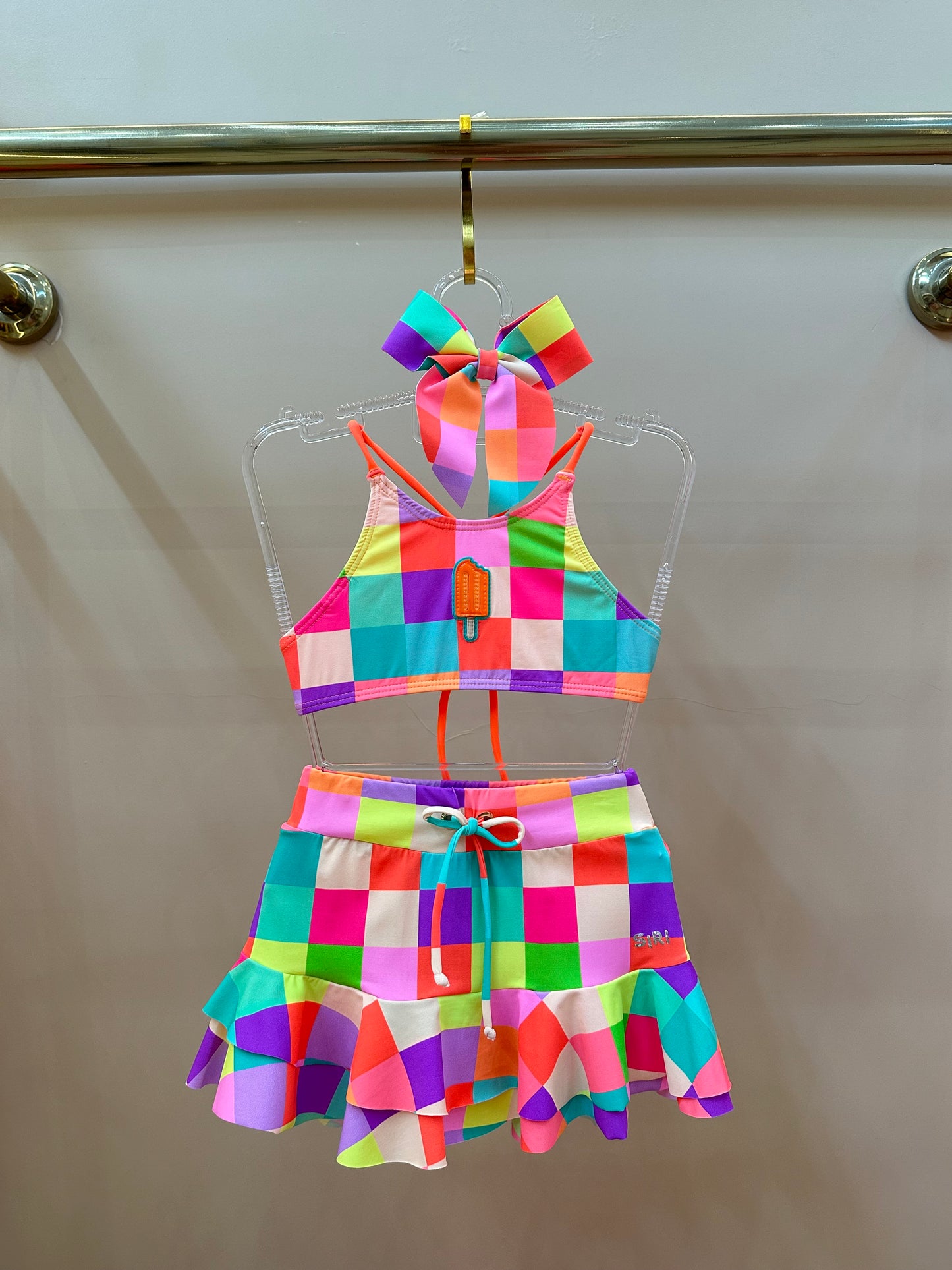 Biquíni Infantil Cropped Tamires Est. Picolé - Siri Kids