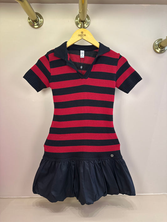 Vestido Teen Polo Tricô Balonê - Two In