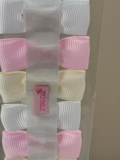 Lacinhos Bebê 3 Pares Cola Laços Tons Pastéis - Roana