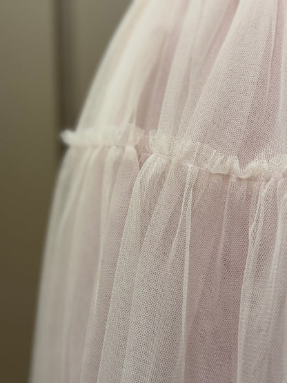 Vestido Infantil Festa Tule Rosa Borboletas 3D - Petit Cherie