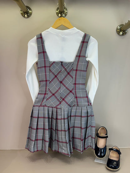 Vestido Teen Alfaiataria Com Blusa Detalhe Botões - Two In