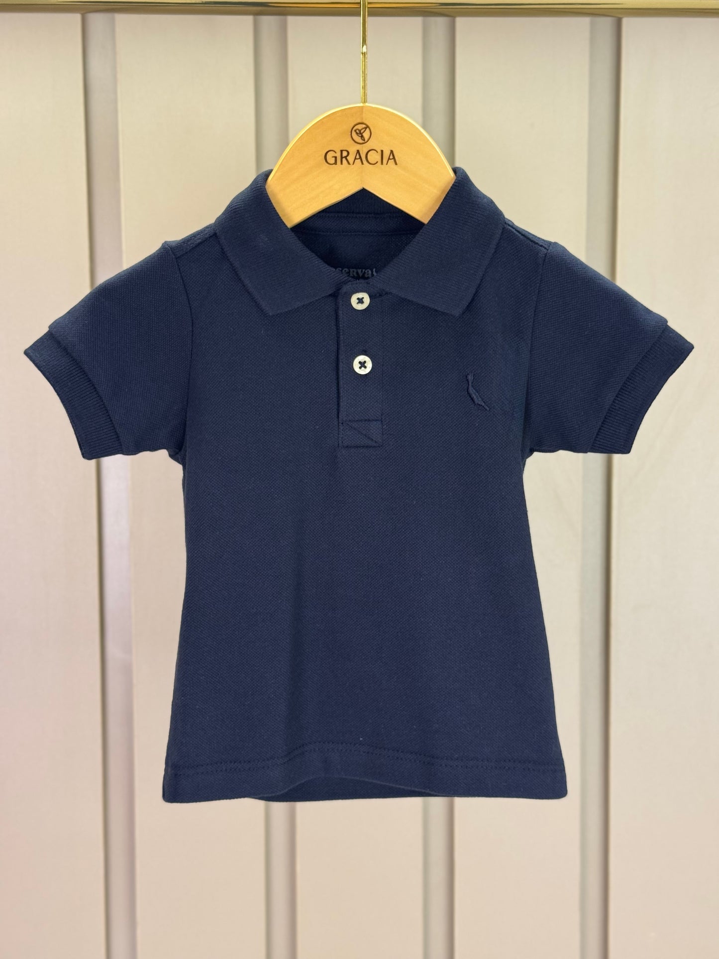Polo Bebê Piquet Básica Marinho - Reserva Mini