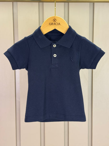 Polo Bebê Piquet Básica Marinho - Reserva Mini