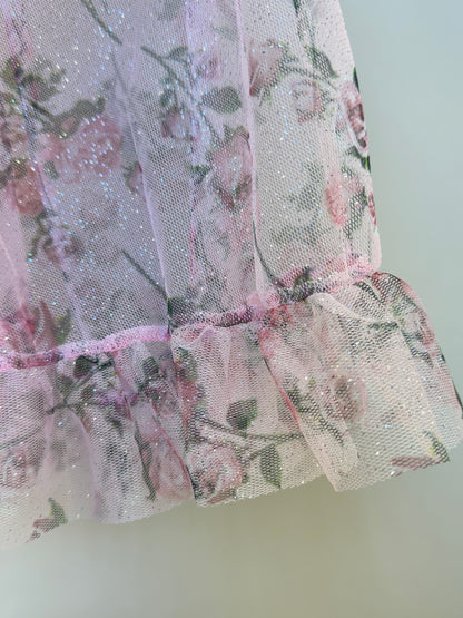 Capa Infantil Tule Glitter Rosa - Luluzinha