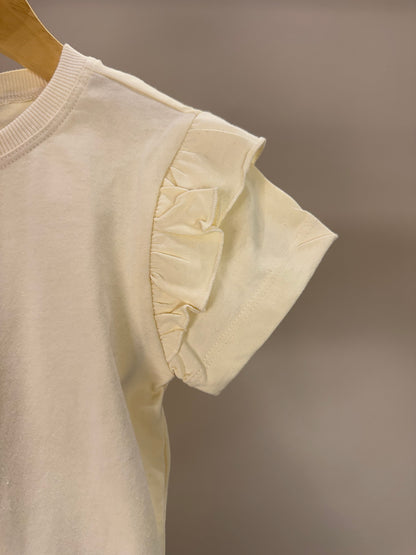 Conjunto Infantil Blusa Ursa de Lenço e Calça Jeans Wide Leg - Um Mais Um