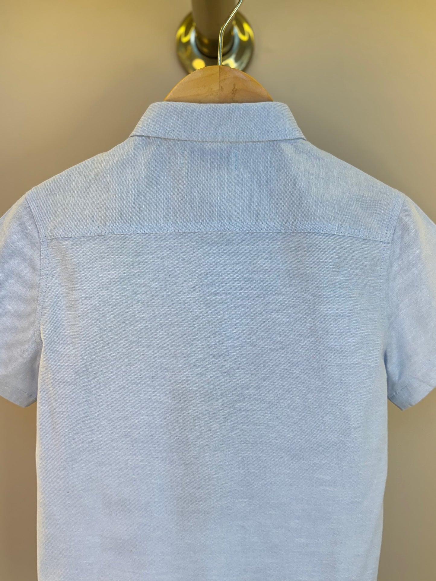 Camisa Infantil MC Oxfordine Azul - Dame