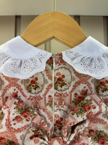 Vestido Bebê Floral Provençal com Faixa - Roana