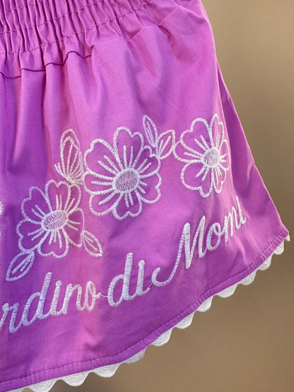 Conjunto Infantil La Dolce Vita e Saia Cós de Elástico Franzido - Momi