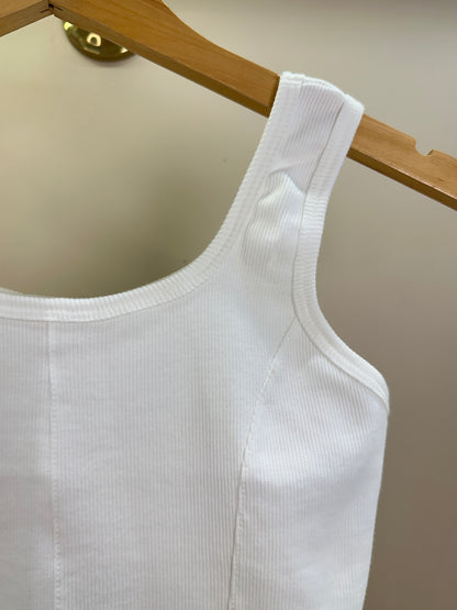 Blusa Teen Cropped Off White e Preto - Vanilla Cream