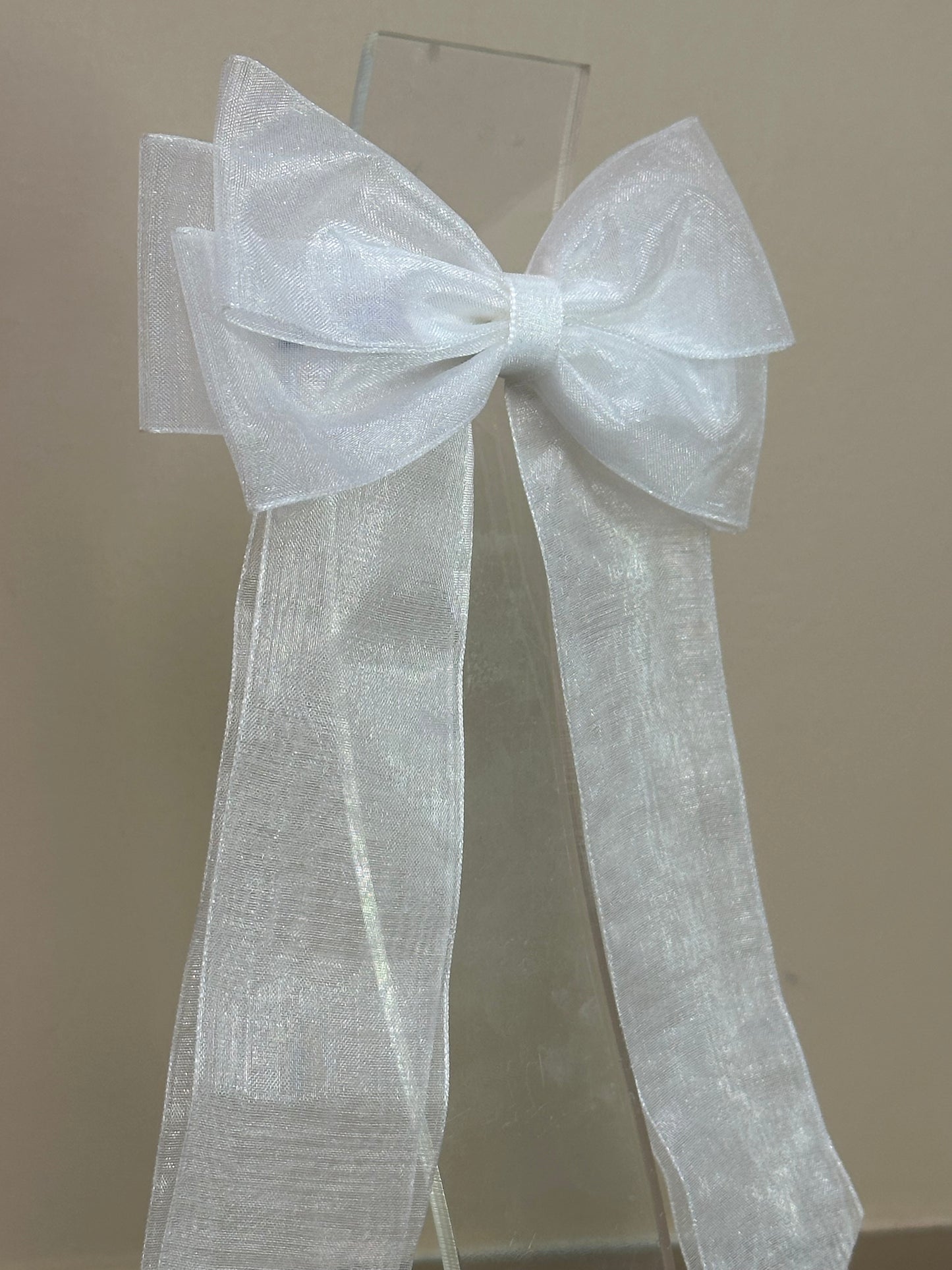 Laço Infantil Special Alongado All Organza Branco - Gracia