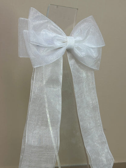 Laço Infantil Special Alongado All Organza Branco - Gracia
