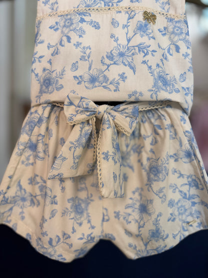 Conjunto Infantil Blusa e Shorts Algodão Toile Du Jour Azul - Charpey