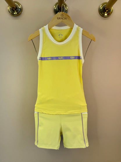 Conjunto Infantil Regata Atena Chloe Silk Diversão e Bermuda Isis Silk Diversão - Siri Sport
