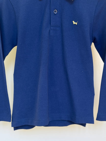 Conjunto Infantil Polo Piquet Marinho e Calça Sarja Areia - Um Mais Um