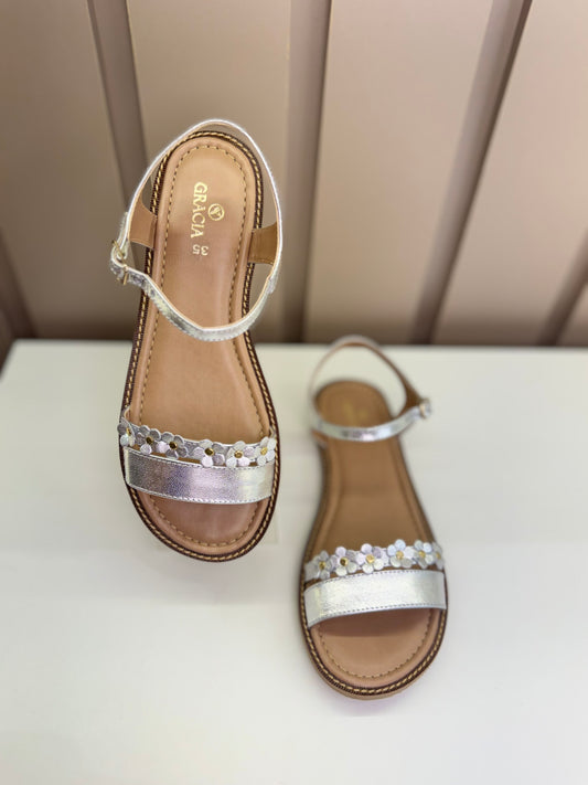 Sandália Infantil Luna Prata - Gracia