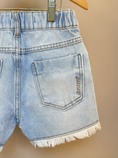 Shorts Jeans Infantil Botas - Animê