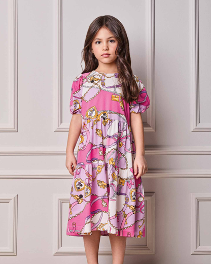 Vestido Infantil Memórias Disney - Animê