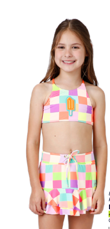 Biquíni Infantil Cropped Tamires Est. Picolé - Siri Kids
