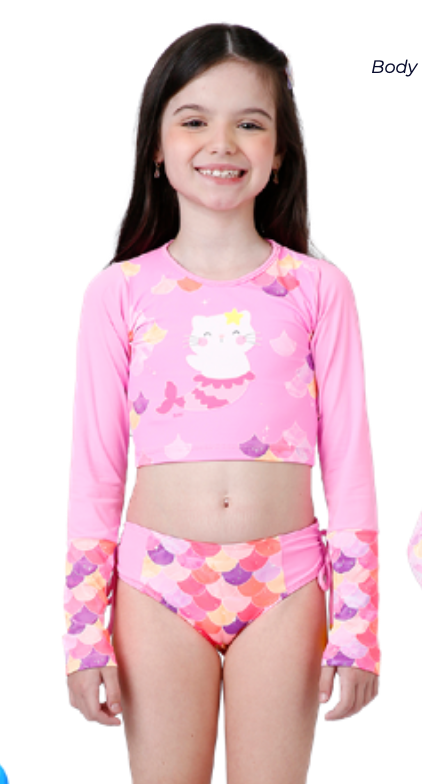 Biquíni Infantil Cropped Gabi Est. Catfish - Siri Kids
