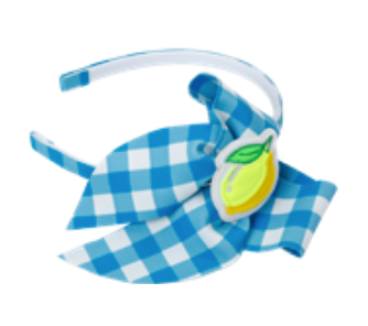 Arquinho Infantil Laço Vichy Limão - Siri Kids