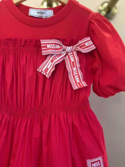 Vestido Infantil Malha Franzida Casual - Animê