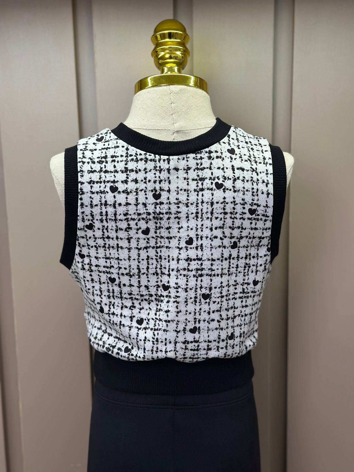Conjunto Infantil Trio Blusa Comfy, Colete Tweed Molecotton e Legging Fly Tech Preta  - Infanti