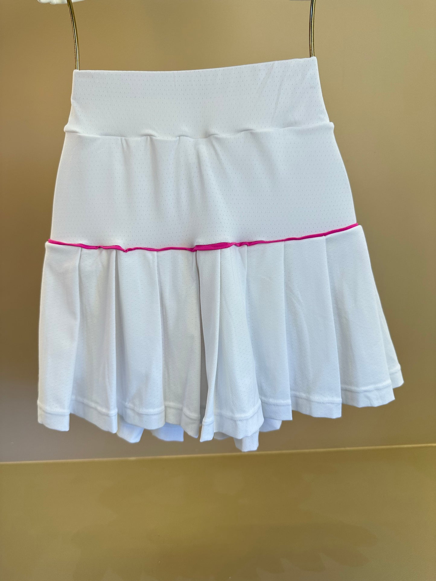 Conjunto Infantil Top Basic Six e Saia Fernanda Dry Badminton Branco - Siri Sport