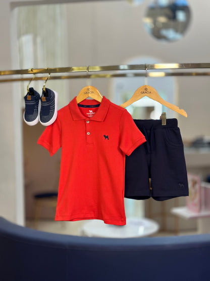 Polo Infantil Suedine Vermelha - Charpey