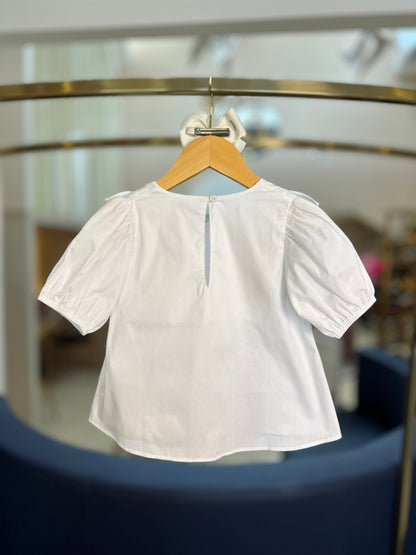 Bata Infantil em Tricoline Off White - Charpey