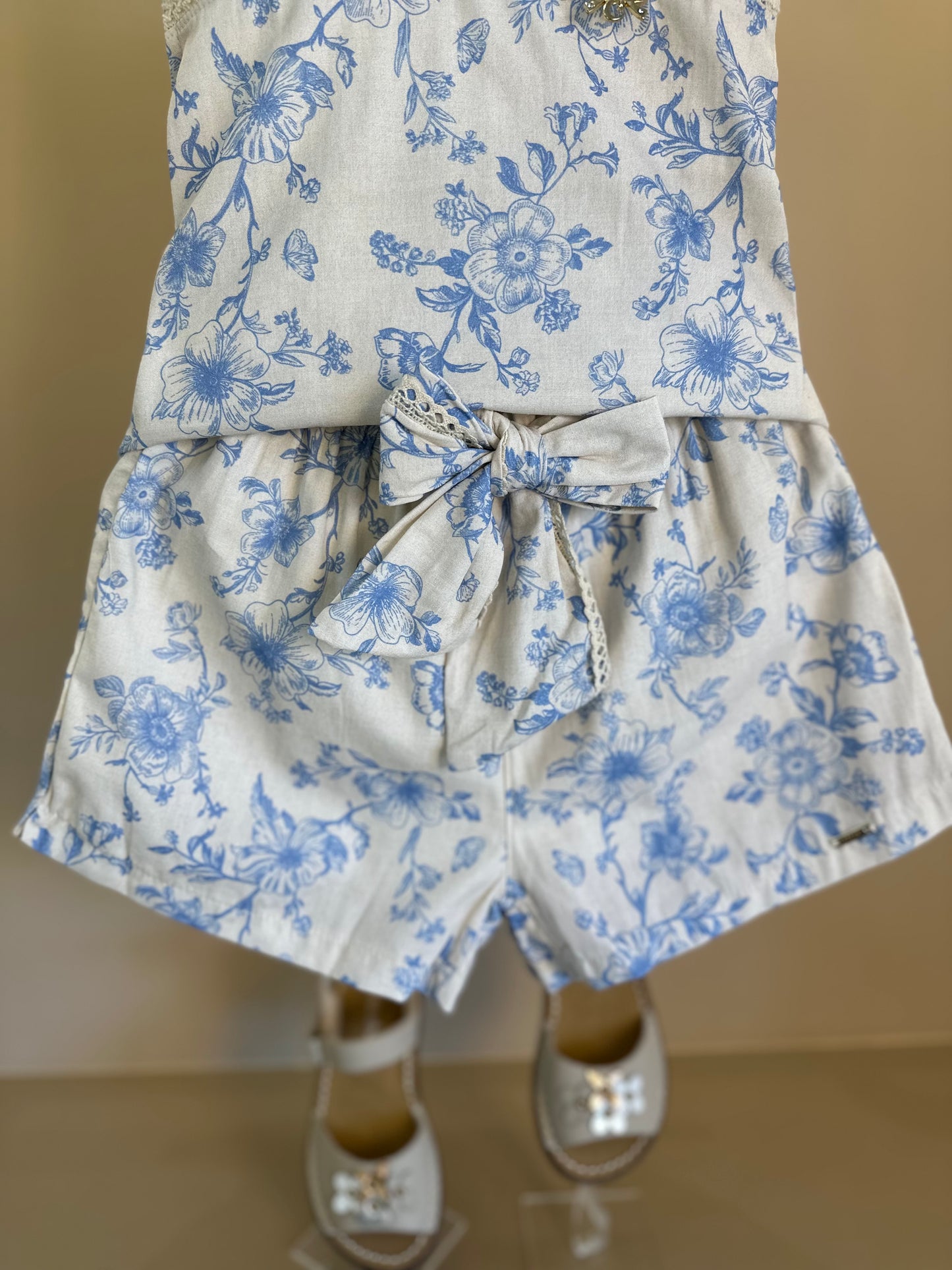 Conjunto Infantil Blusa e Short Tricoline Flamê - Charpey