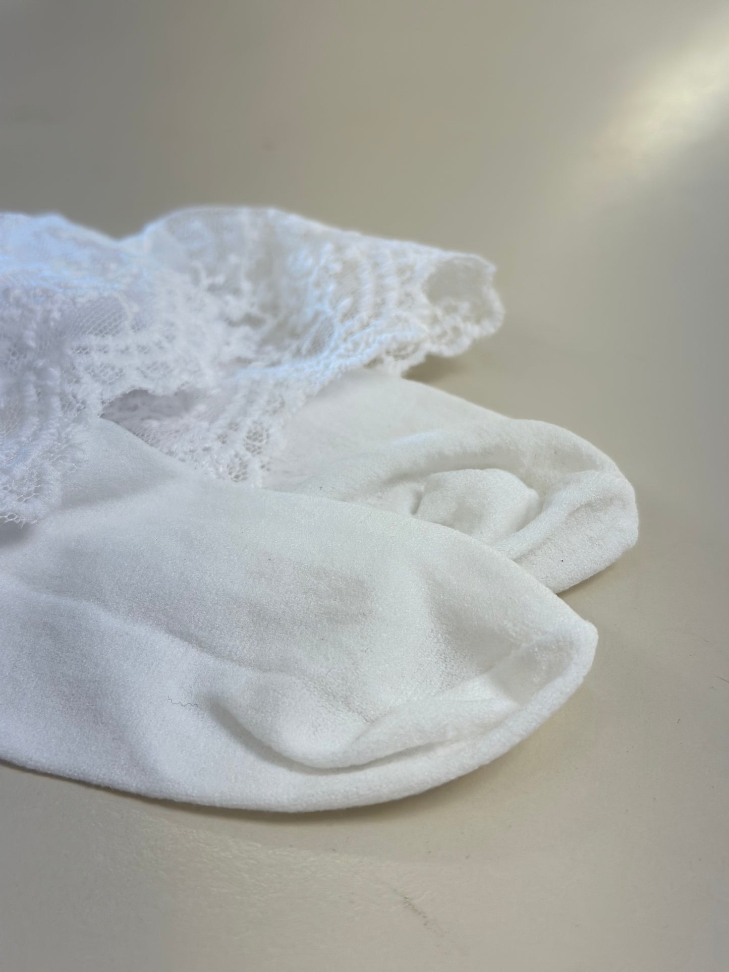 Meia Infantil Clássica Renda Lacinho Branca - Roana