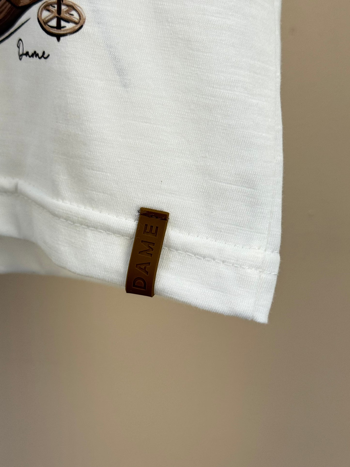 Camiseta Infantil MC Teddy Ski Off White - Dame