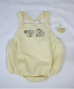 Jardineira Bebê Revelação Girafa - Roana