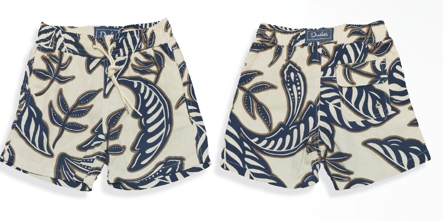 Shorts Infantil Linho Fresh Marinho - Dudes