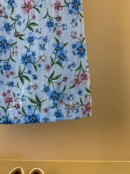 Vestido Infantil Estampa Floral Com Manga Balonê - Luluzinha