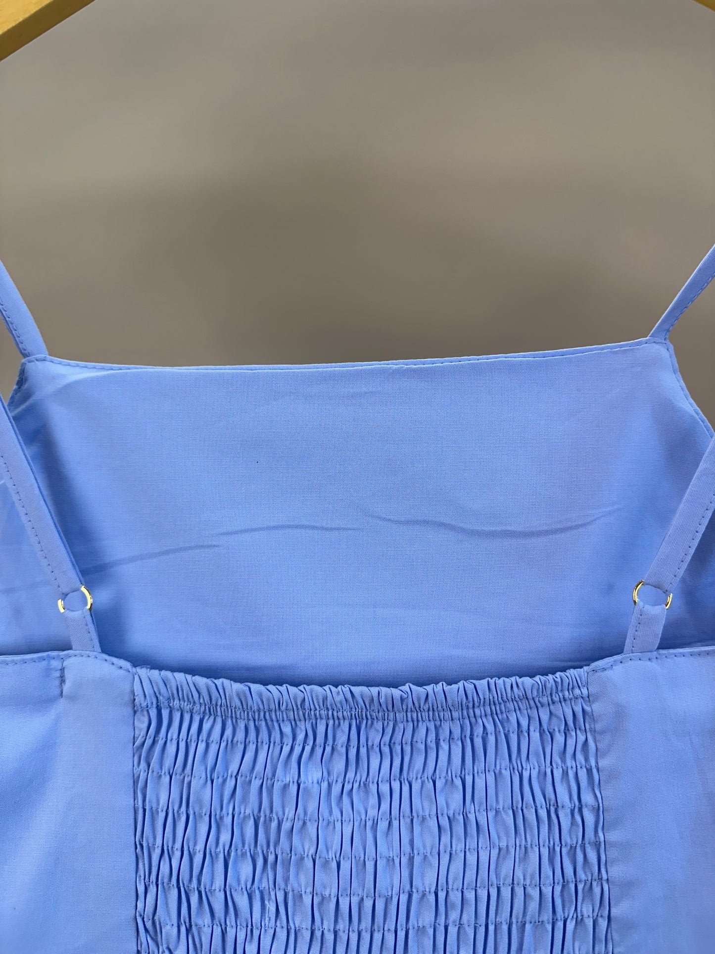 Vestido Teen Tricoline Azul - Vic Vick