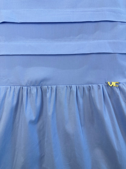 Vestido Teen Tricoline Azul - Vic Vick