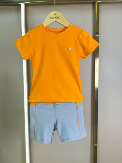 Conjunto Infantil Blusa Maria e Bermuda Sara Ação - Siri Sport