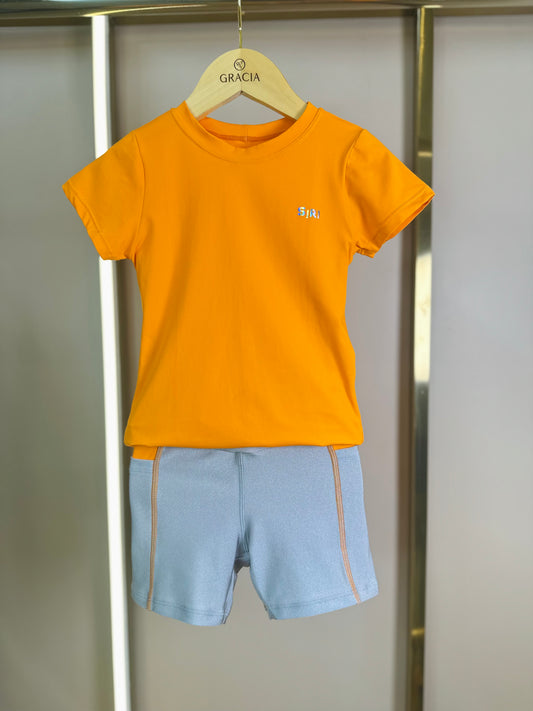 Conjunto Infantil Blusa Maria e Bermuda Sara Ação - Siri Sport