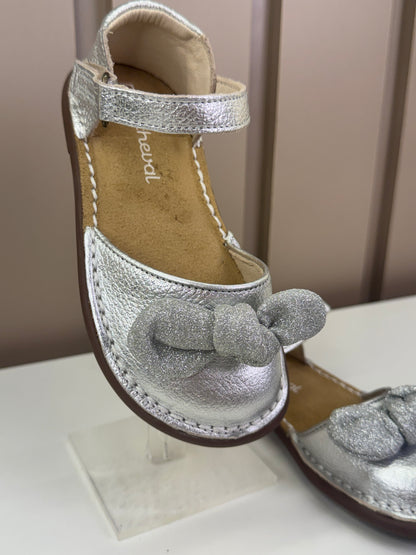 Sandália Infantil Ciranda Laço Argent Prata - Petit Cheval